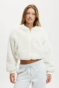 Ariel Faux Fur Bomber Jacket