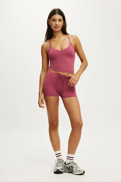 Ultra Soft Tie Front Micro Short