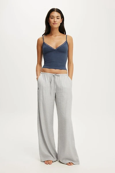 Cloud Soft Wide Leg Flannel Pant