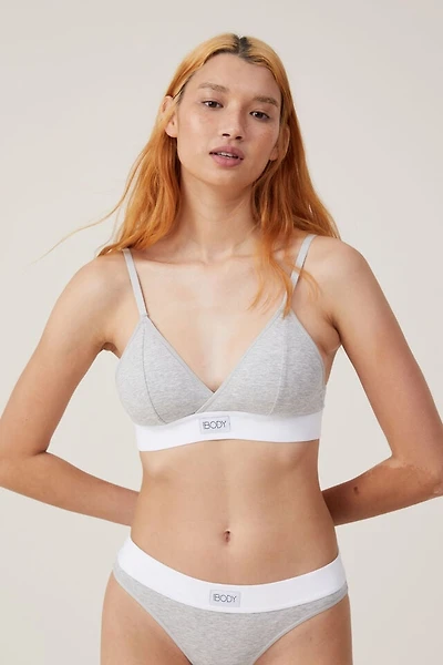 Organic Cotton Cross Over Padded Bralette