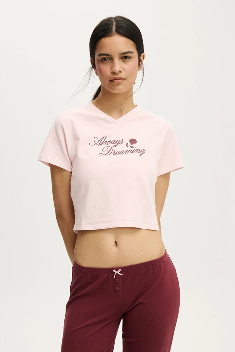 Dreamy Soft V Neck Baby Tee