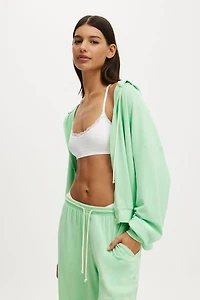 Light Weight Super Soft Hooded Zip Through