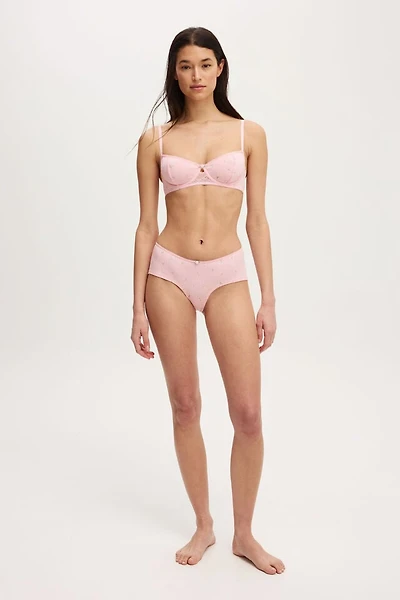 Sophie Cotton Pointelle Boyshort Brief