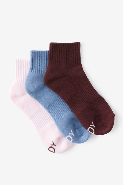 Body Qtr Crew Sock 3Pk