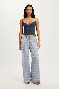 Cloud Soft Wide Leg Flannel Pant