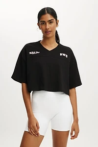 Cropped Graphic Sporty Tee