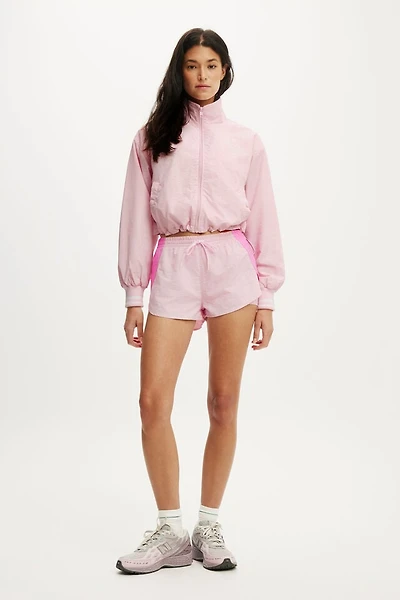 Woven Dolphin Hem Micro Short