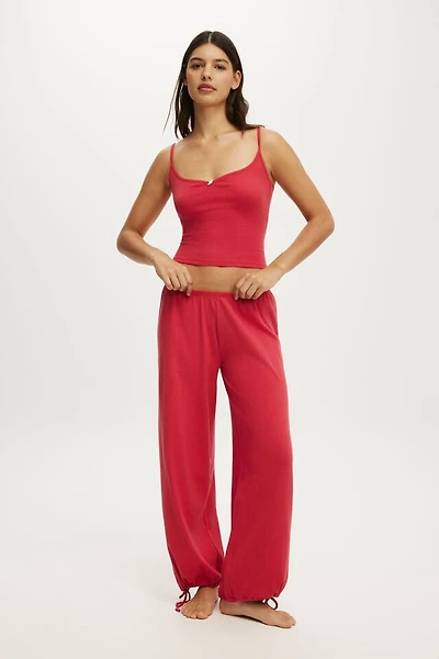 Dreamy Soft Pointelle Wide Leg Pant