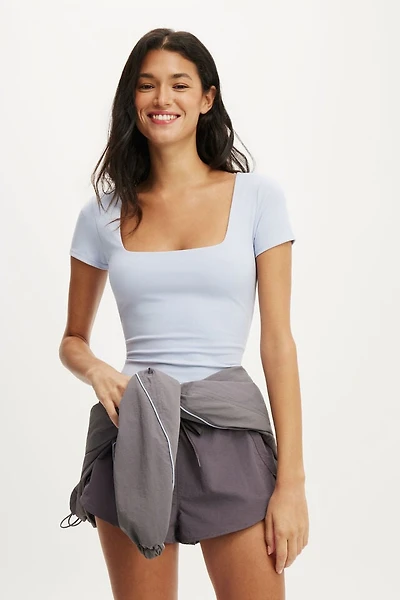 Ultra Soft Square Neck Fitted Tshirt