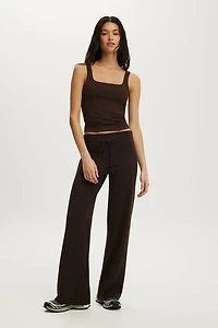 Ultra Soft Tie Front Wide Leg Pant