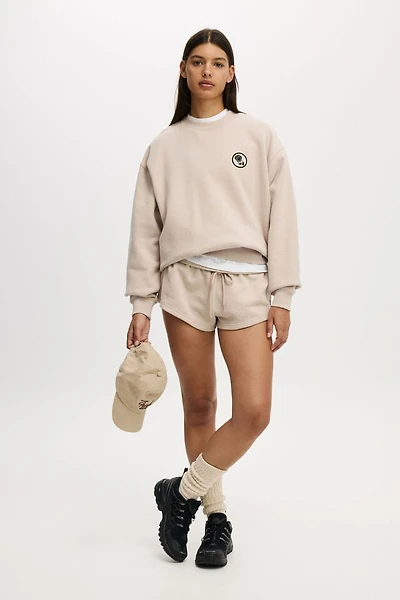 Plush Graphic Crew Sweatshirt