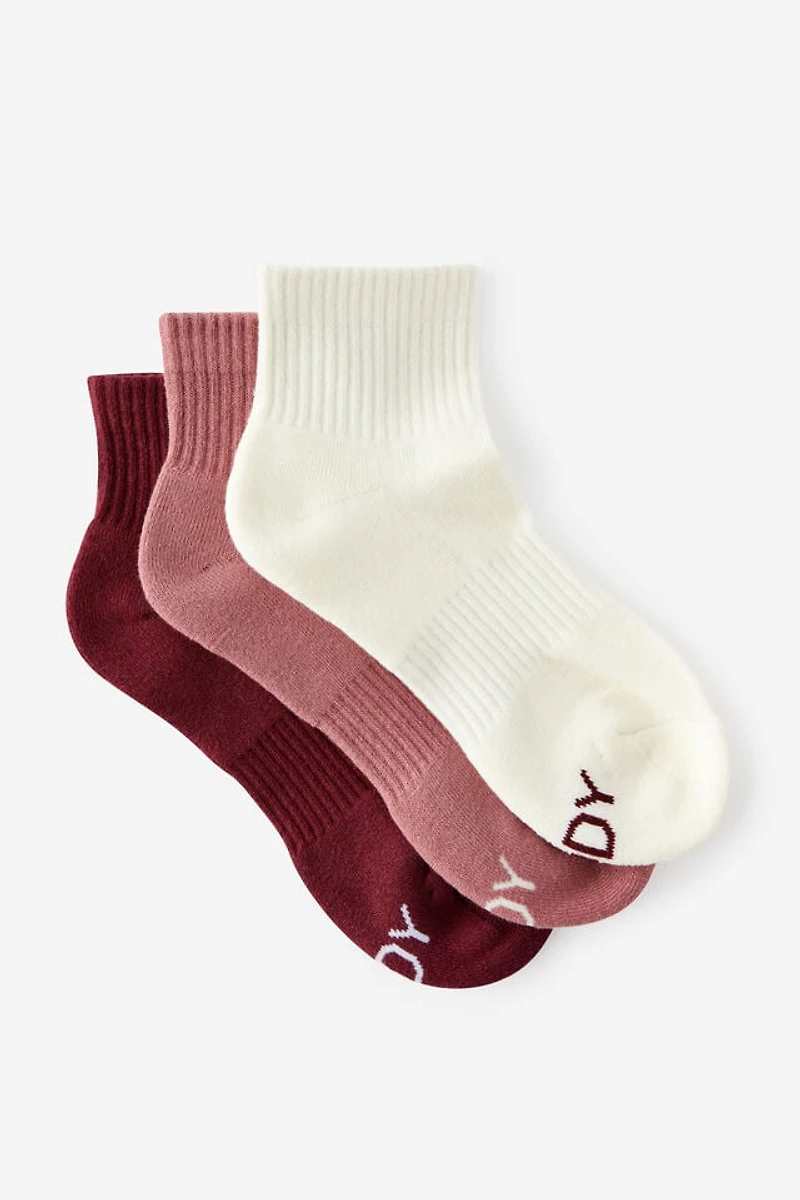 Body Qtr Crew Sock 3Pk