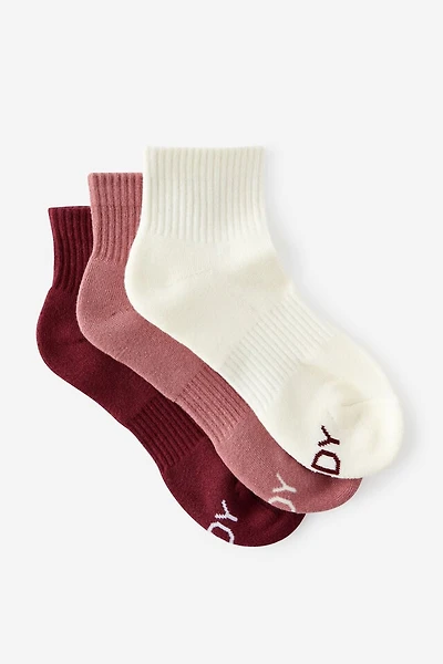 Body Qtr Crew Sock 3Pk