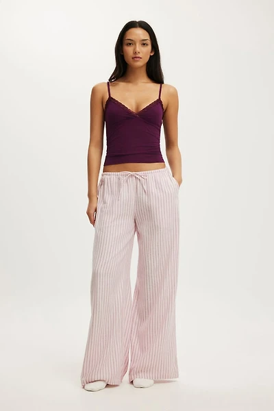 Cloud Soft Wide Leg Flannel Pant