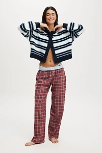 Flannel Wide Leg Pant