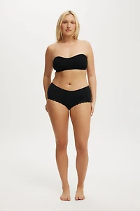 Organic Cotton Lace Boyshort Brief