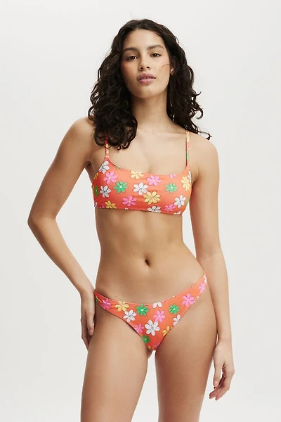 Straight Neck Crop Bikini Top