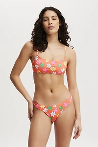 Straight Neck Crop Bikini Top