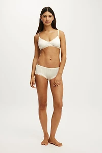 Organic Cotton Lace Boyshort Brief
