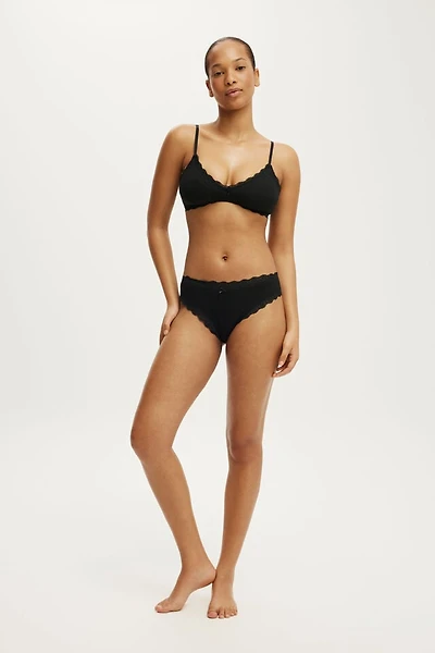 Organic Cotton Lace Bikini Brief