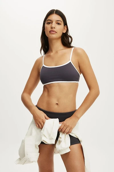 Ultra Soft Double Strap Back Crop