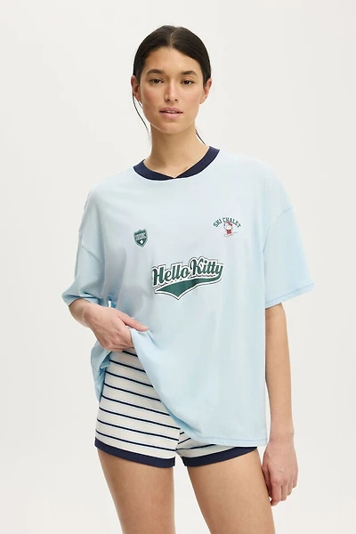 Sanrio Hello Kitty Oversized V Neck Sleep Tee