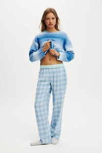 Flannel Wide Leg Pant