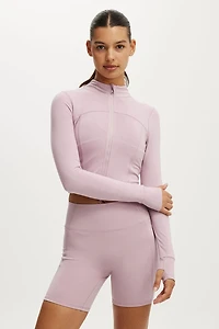 Ultra Soft Contour Long Sleeve Zip Through