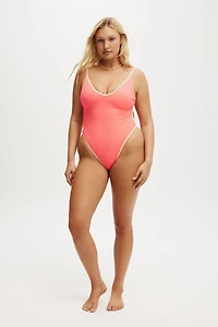 Open Back Strapy One Piece Brazilian