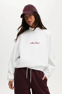 Plush Mock Neck Sweatshirt