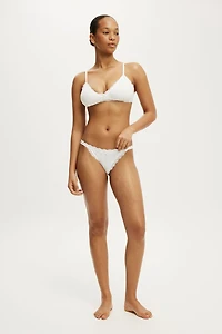 Organic Cotton Lace G String Brief