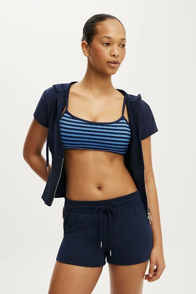 Sculpt Fleece Cap Sleeve Zip Through