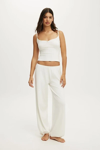 Dreamy Soft Pointelle Wide Leg Pant