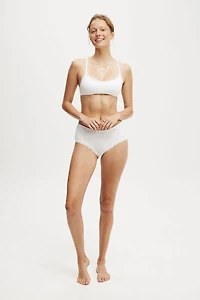 Organic Cotton Lace Boyshort Brief