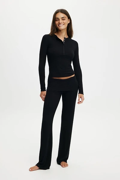 Airy Soft Roll Waist Pant