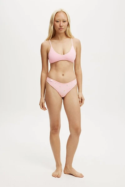 Organic Cotton Rib G String Brief