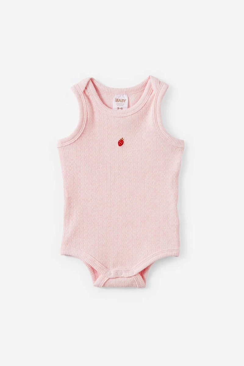 Organic Pointelle Sleeveless Bubbysuit