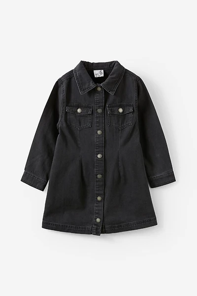 Sasha Long Sleeve Denim Shirt Dress