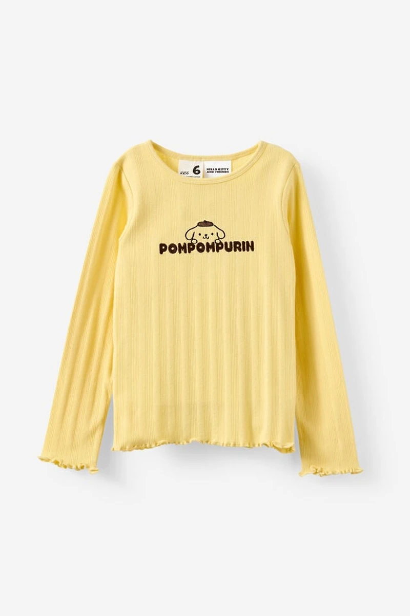 Sanrio Pompompurin Pointelle Crew Tee