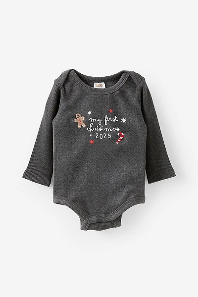 Organic Pointelle Long Sleeve Bubbysuit