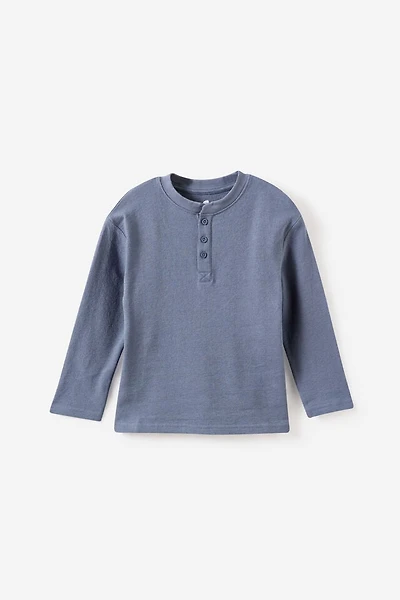 Henley Button Long Sleeve