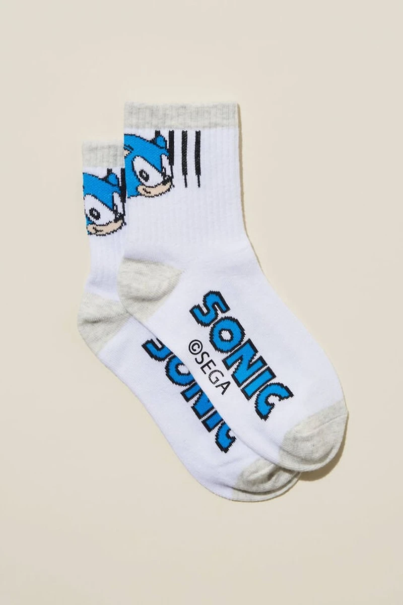Sonic the Hedgehog Single Pack Crew Sock