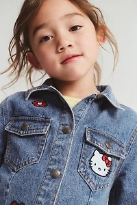 Sanrio Hello Kitty Long Sleeve Denim Shirt Dress