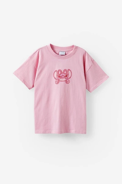 Disney Lilo & Stitch Drop Shoulder Short Sleeve Tee