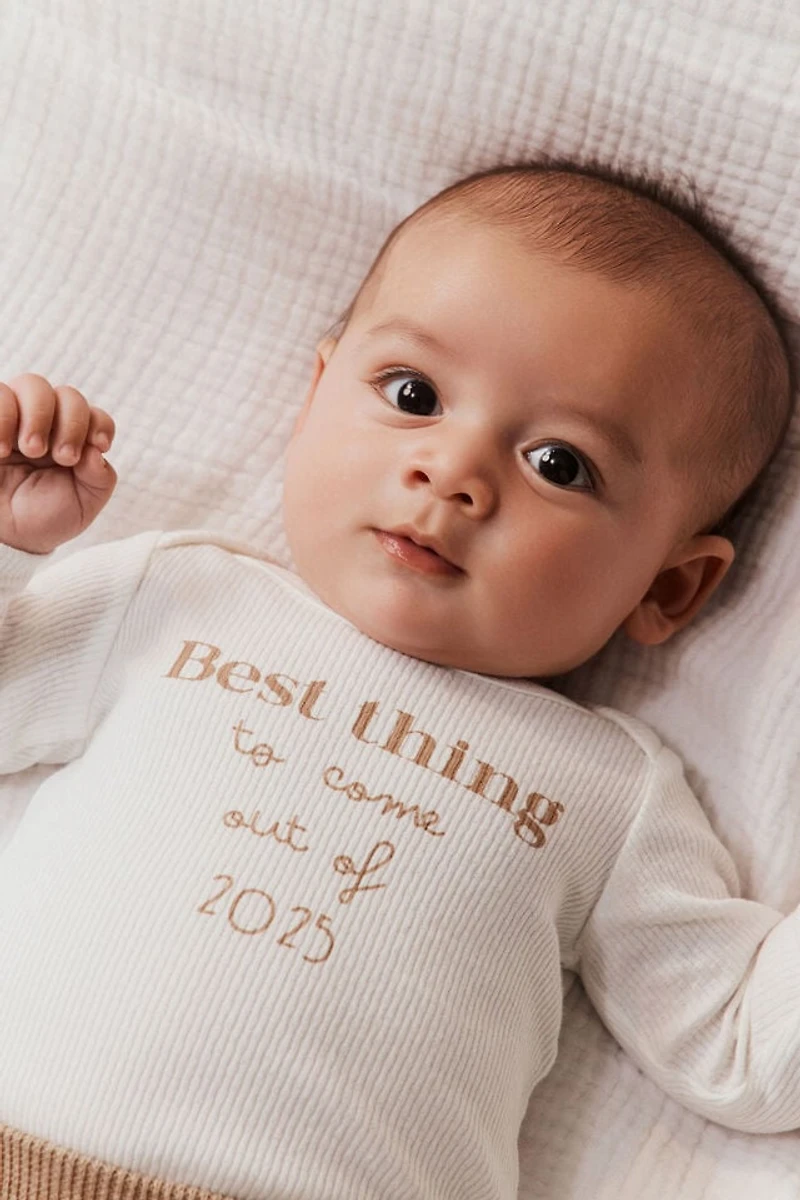 Organic Pointelle Long Sleeve Bubbysuit