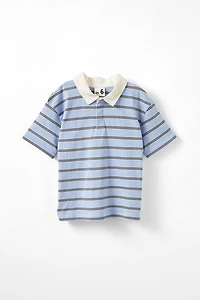 Short Sleeve Jersey Polo With Collar