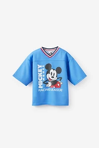 Disney Mickey Mouse SS Mesh V Neck Tee