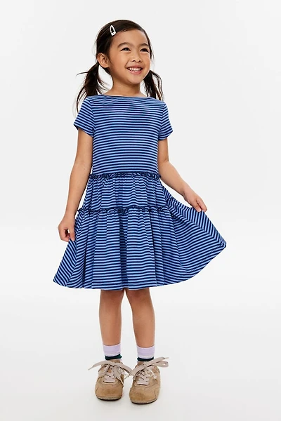 Boat Neck Short Sleeve Dress