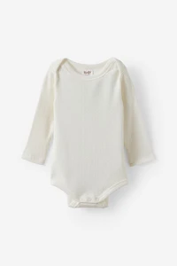 Organic Pointelle Long Sleeve Bubbysuit