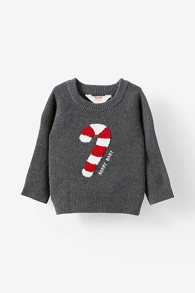 Organic Raglan Knit Sweater